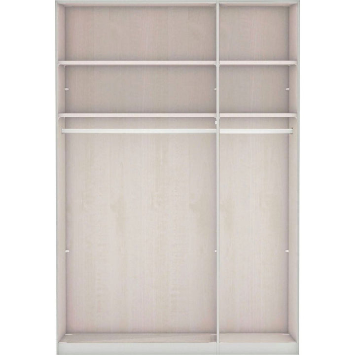 Wiemann Berlin Graphite Glass & Mirror Front Hinged Door Wardrobe