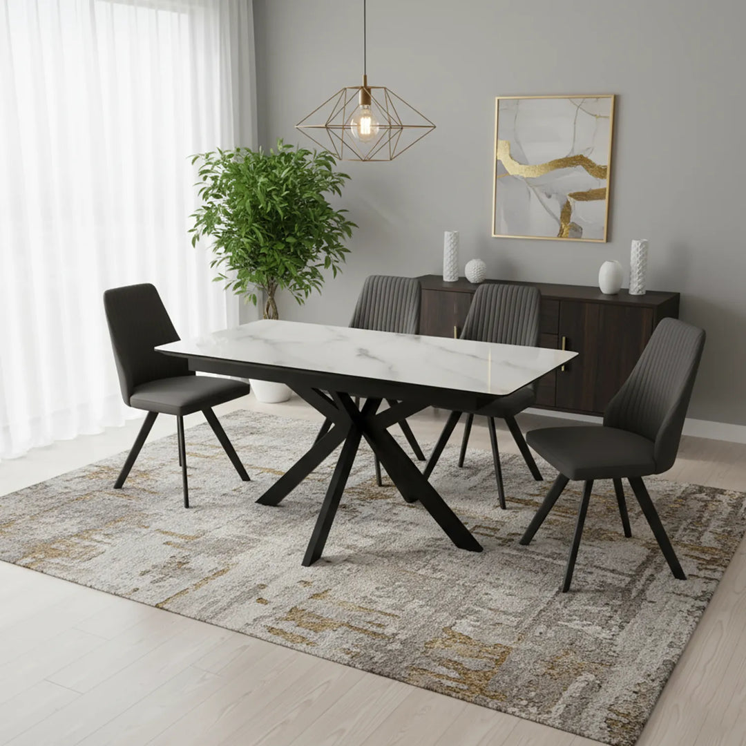 The Zenith 200cm Extending Ceramic Dining Suite