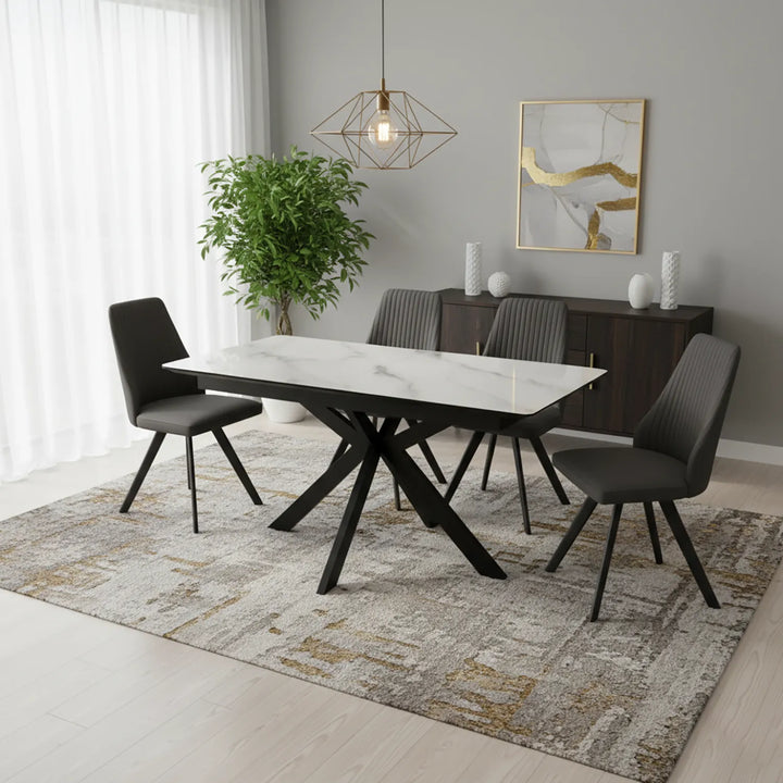 The Zenith 200cm Extending Ceramic Dining Suite