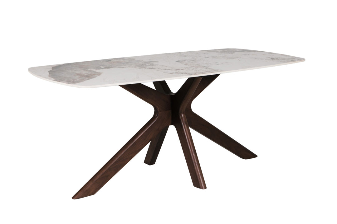 Ariya Dining Table with Mortiz Dining Chairs