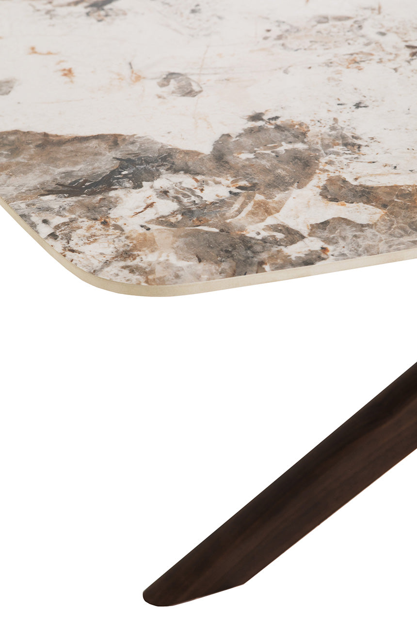 Ariya Dining Table with Mortiz Dining Chairs