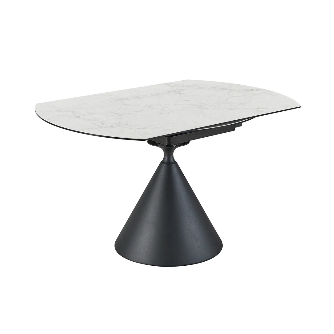 Summit Circular Ceramic Extending Table & 4 Swivel Chairs