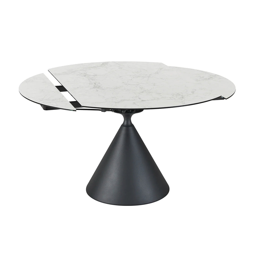 Summit Circular Ceramic Extending Table & 4 Swivel Chairs