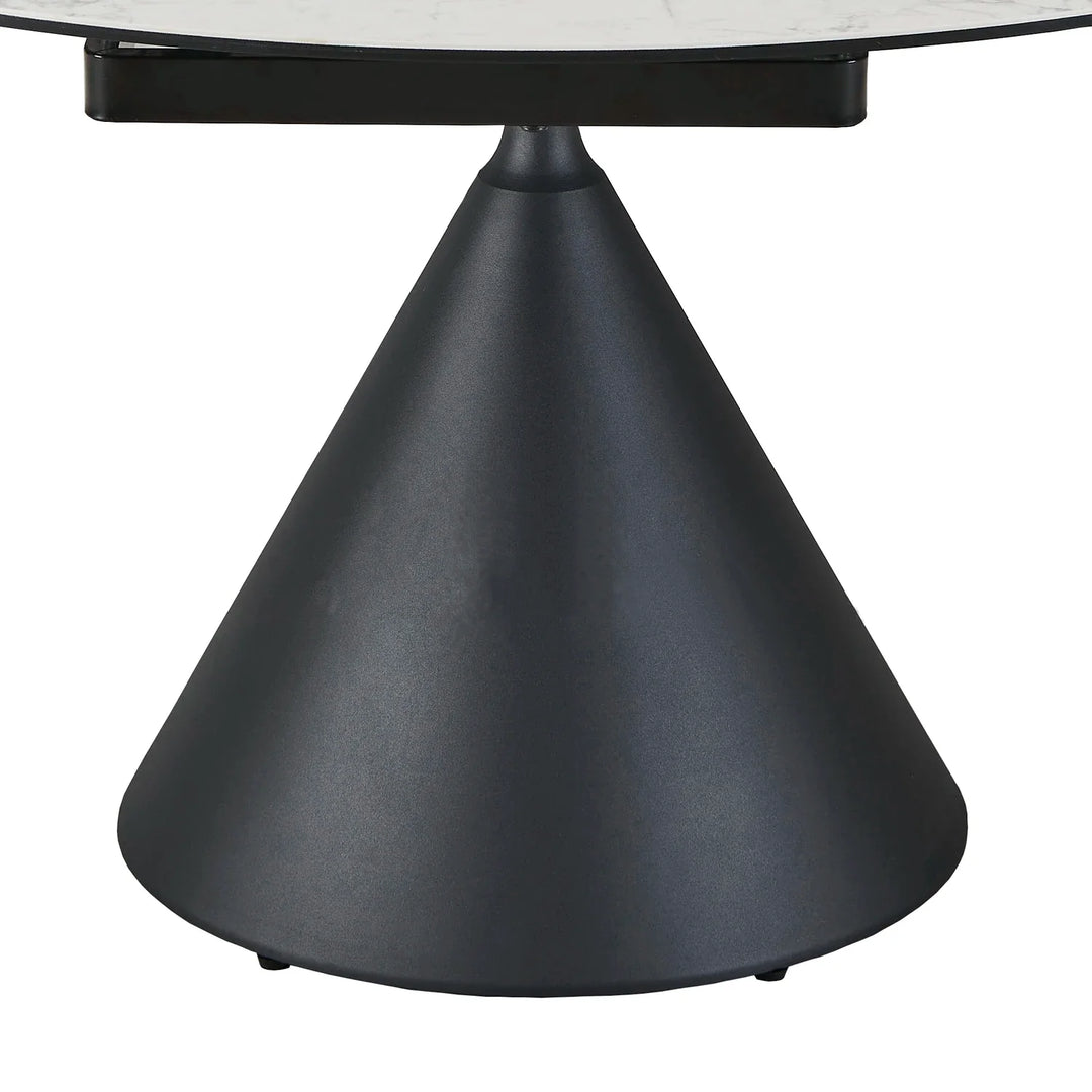 Summit Circular Ceramic Extending Table & 4 Swivel Chairs