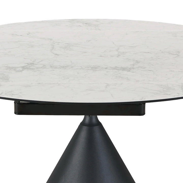 Summit Circular Ceramic Extending Table & 4 Swivel Chairs