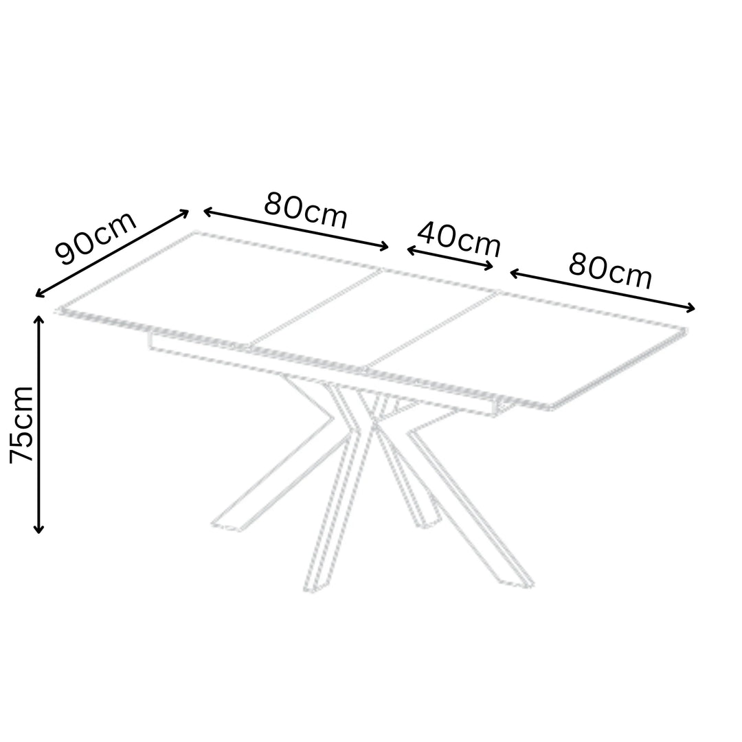 The Zenith 200cm Extending Ceramic Dining Suite
