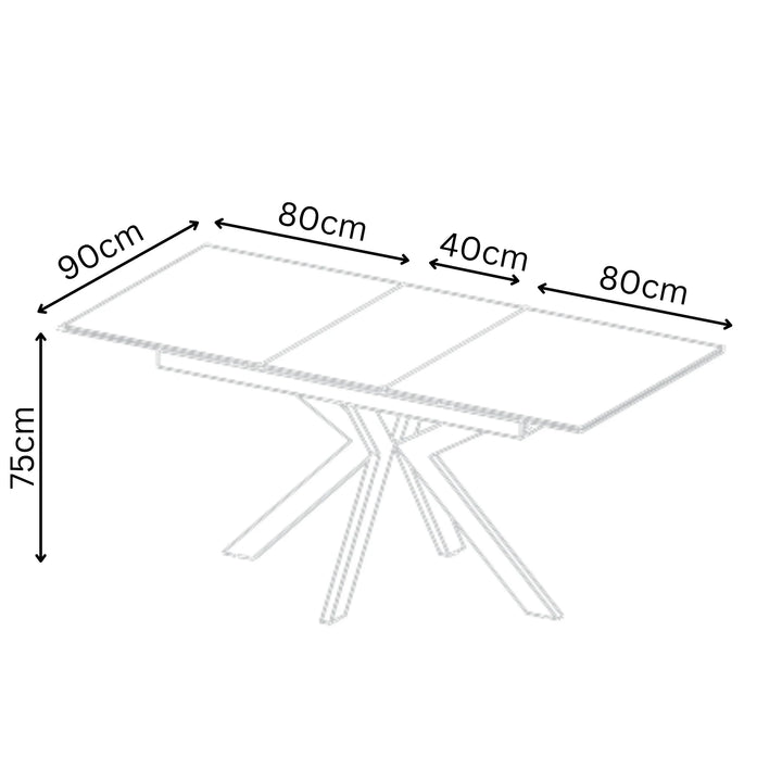 The Zenith 200cm Extending Ceramic Dining Suite