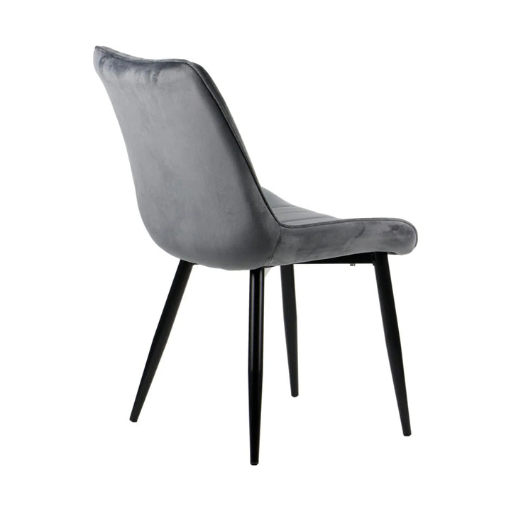 Nordic 1.5m White Dining Table with Slate Grey Pivot Chairs