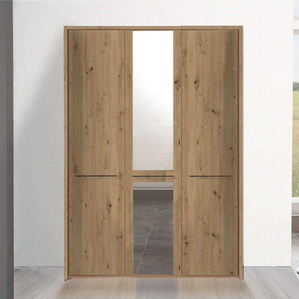 Oxford-Wardrobe With Mirror - Evoke Home 