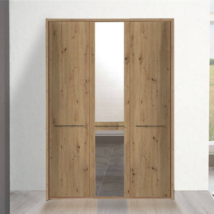 Oxford-Wardrobe With Mirror - Evoke Home 