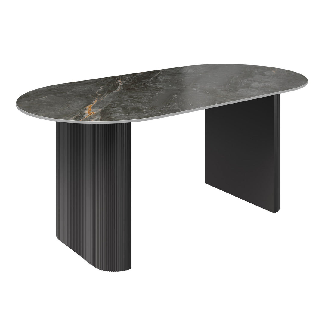 Austin Oval Gloss Ceramic Dining Table