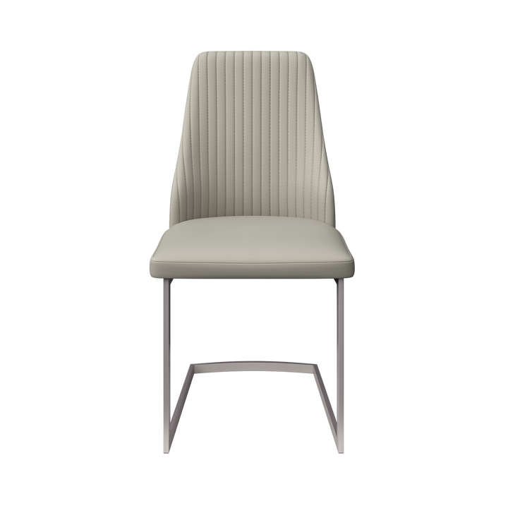 Castello Leather Dining Chair Light Grey