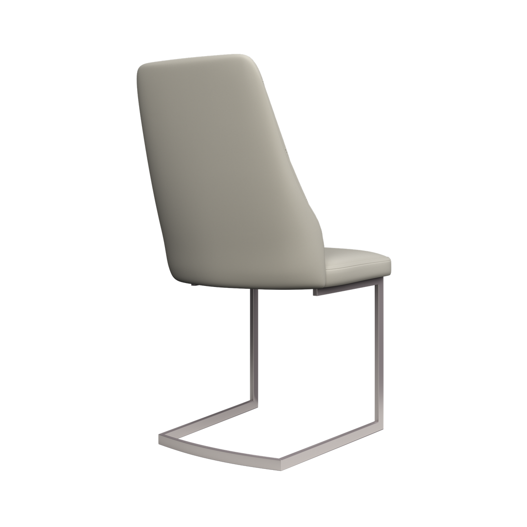 Castello Leather Dining Chair Light Grey