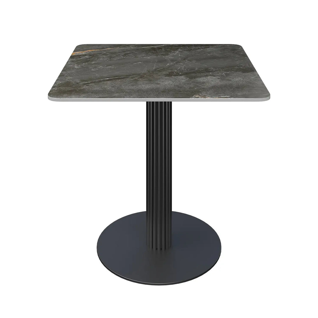 The Sterling 80cm Square Gloss Ceramic Dining Table with 2 Dining Chairs