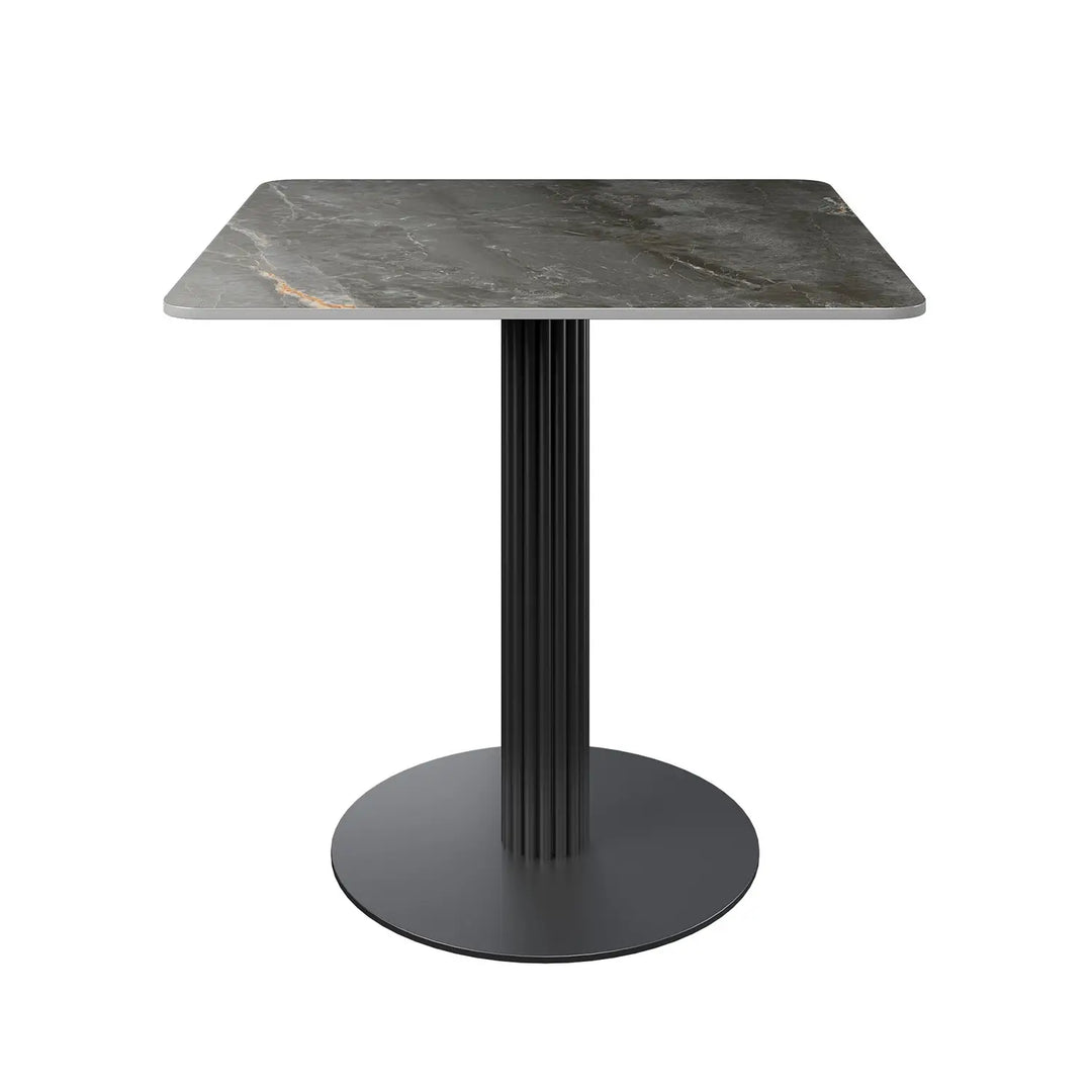 The Sterling 80cm Square Gloss Ceramic Dining Table with 2 Dining Chairs