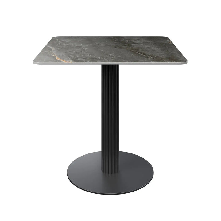 The Sterling 80cm Square Gloss Ceramic Dining Table with 2 Dining Chairs