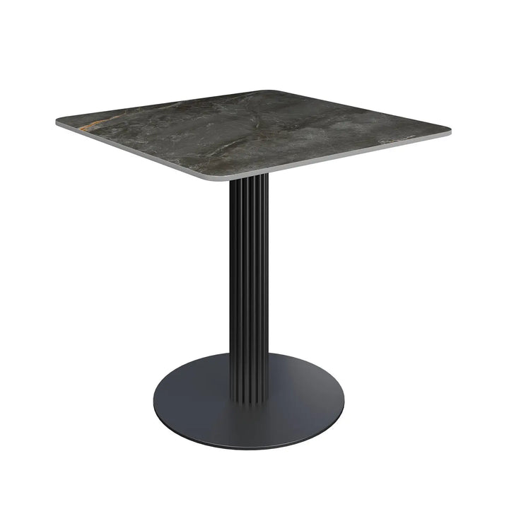 The Sterling 80cm Square Gloss Ceramic Dining Table with 2 Dining Chairs