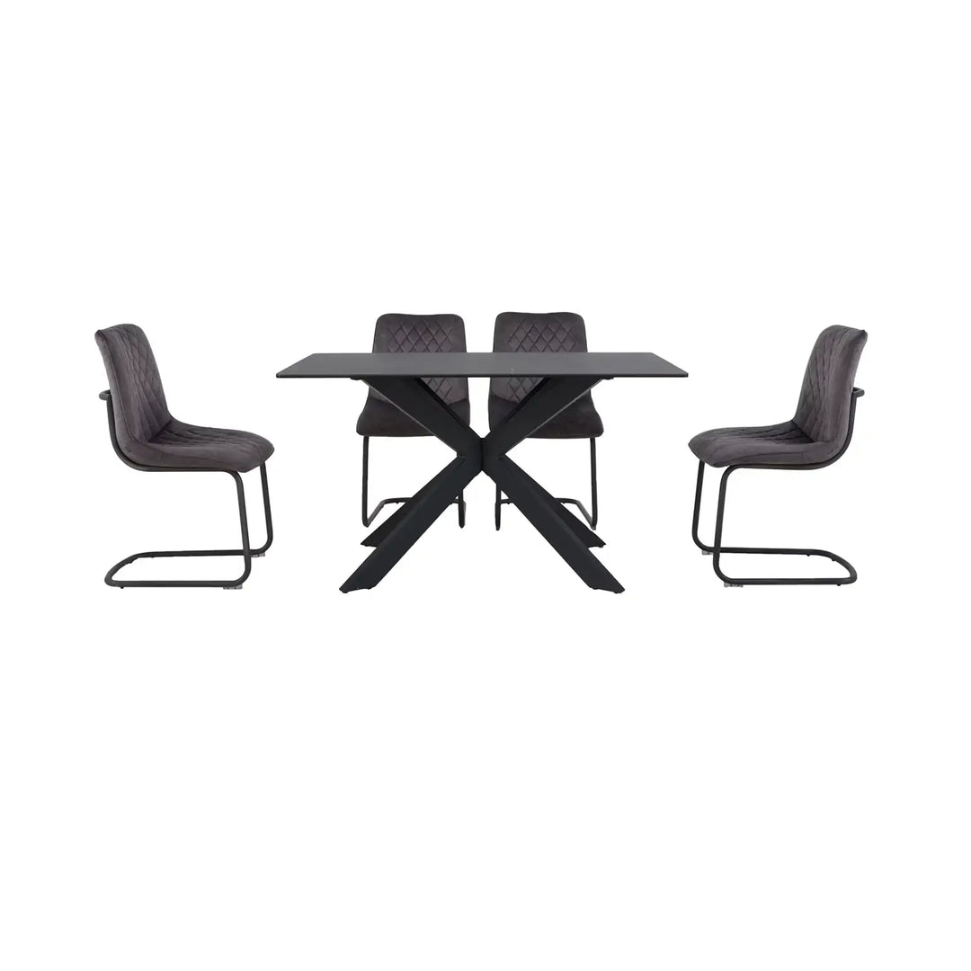 Apollo Small Table and 4 Chairs Dining Set