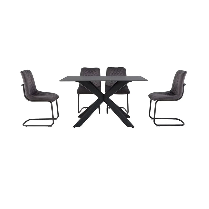 Apollo Small Table and 4 Chairs Dining Set