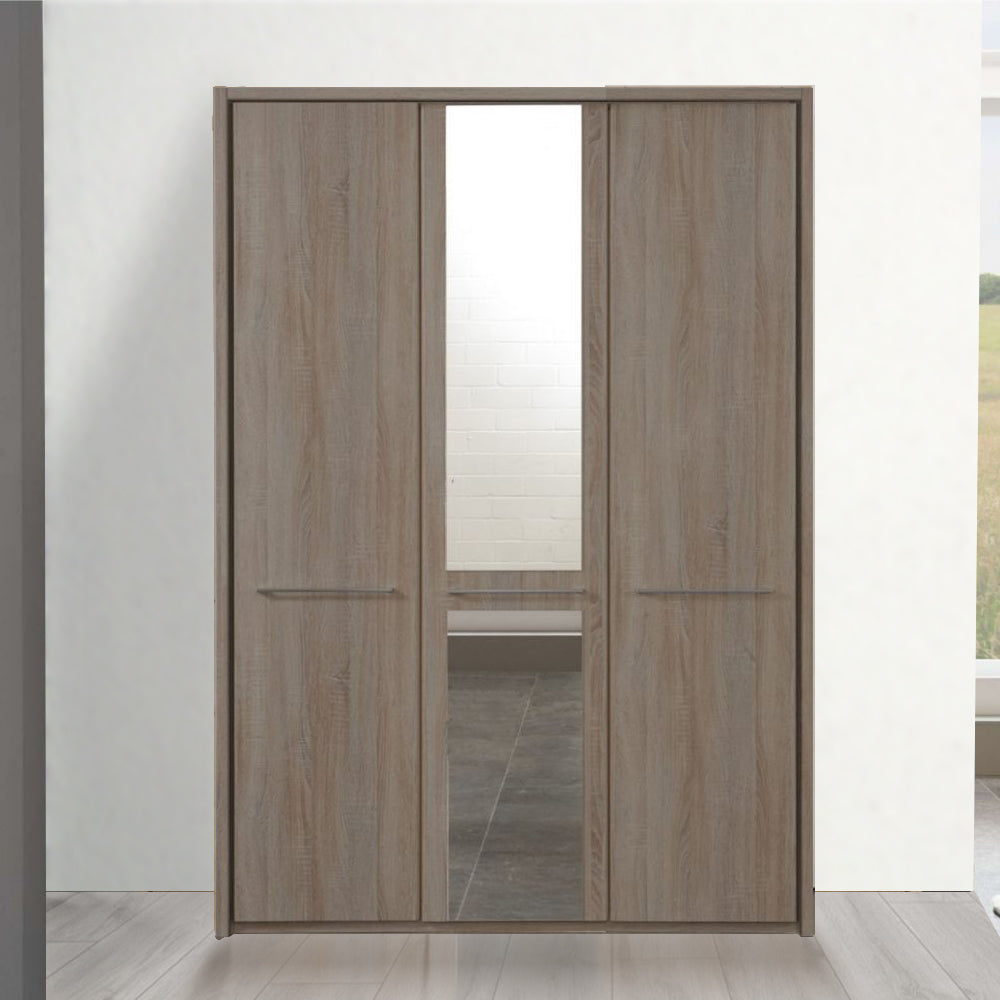 Oxford-Wardrobe With Mirror - Evoke Home 