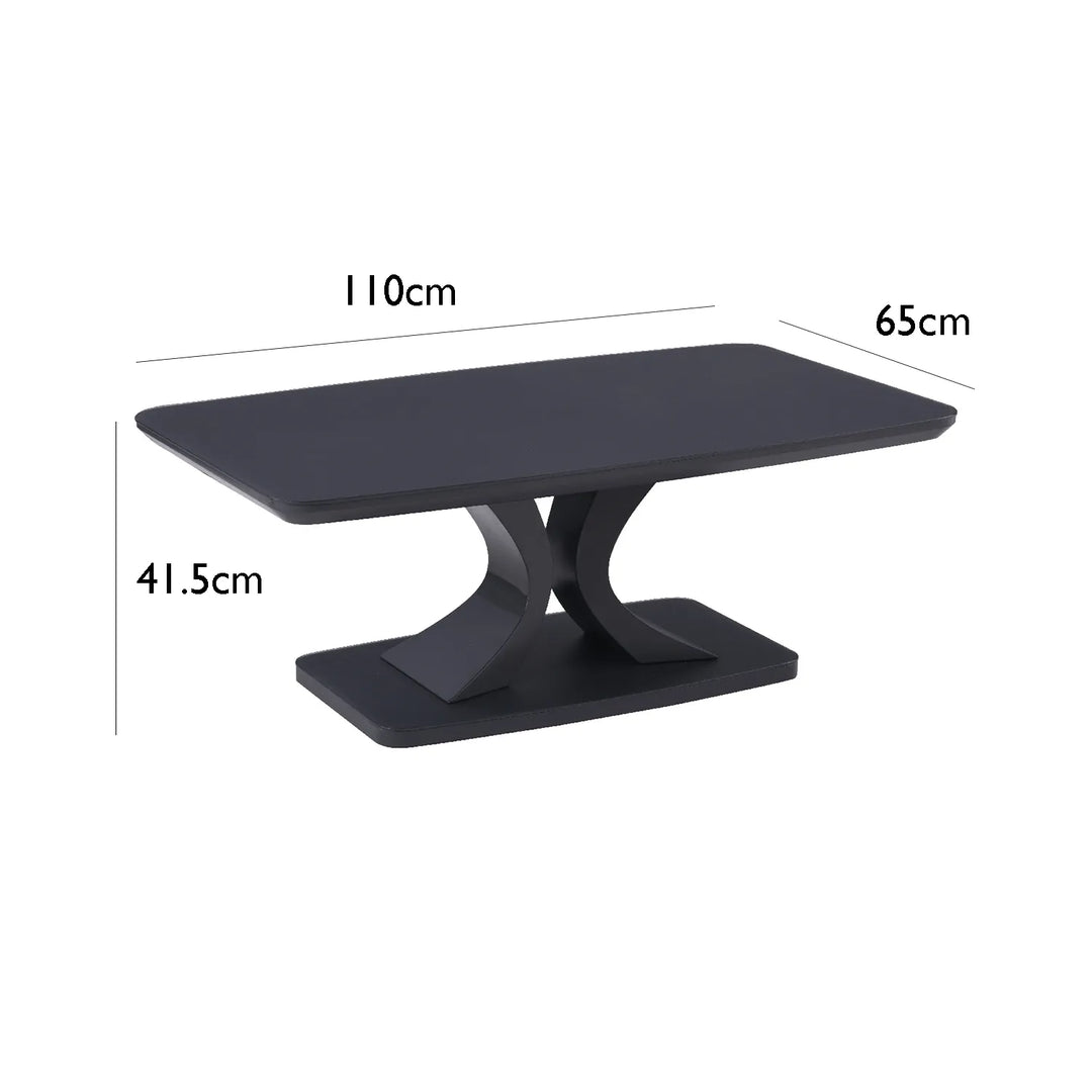 Modern Charcoal Coffee Table with Sleek Finish