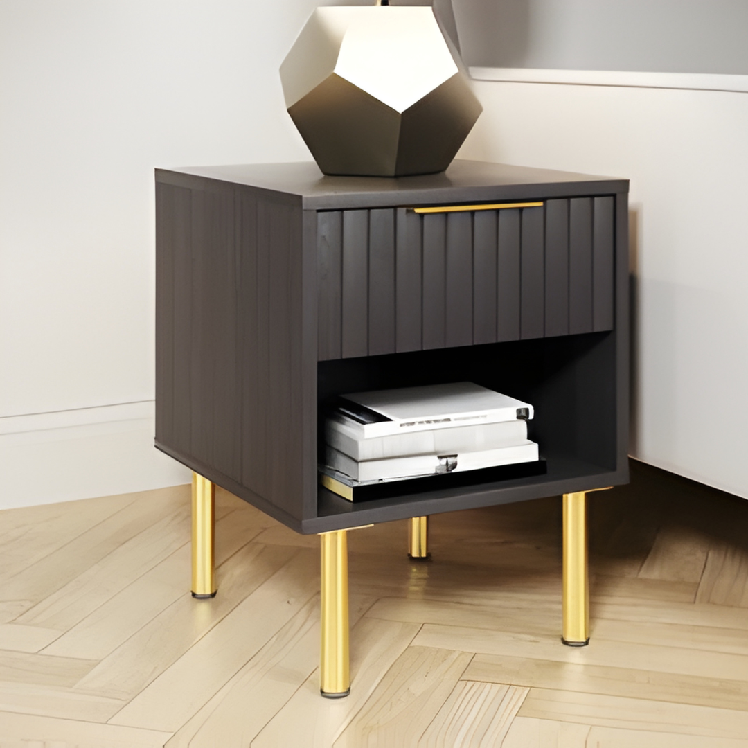 NERVATA LAMP TABLE BLACK