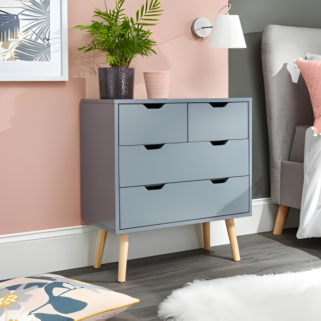 NYBORG 2+2 DRAWER CHEST DARK GREY