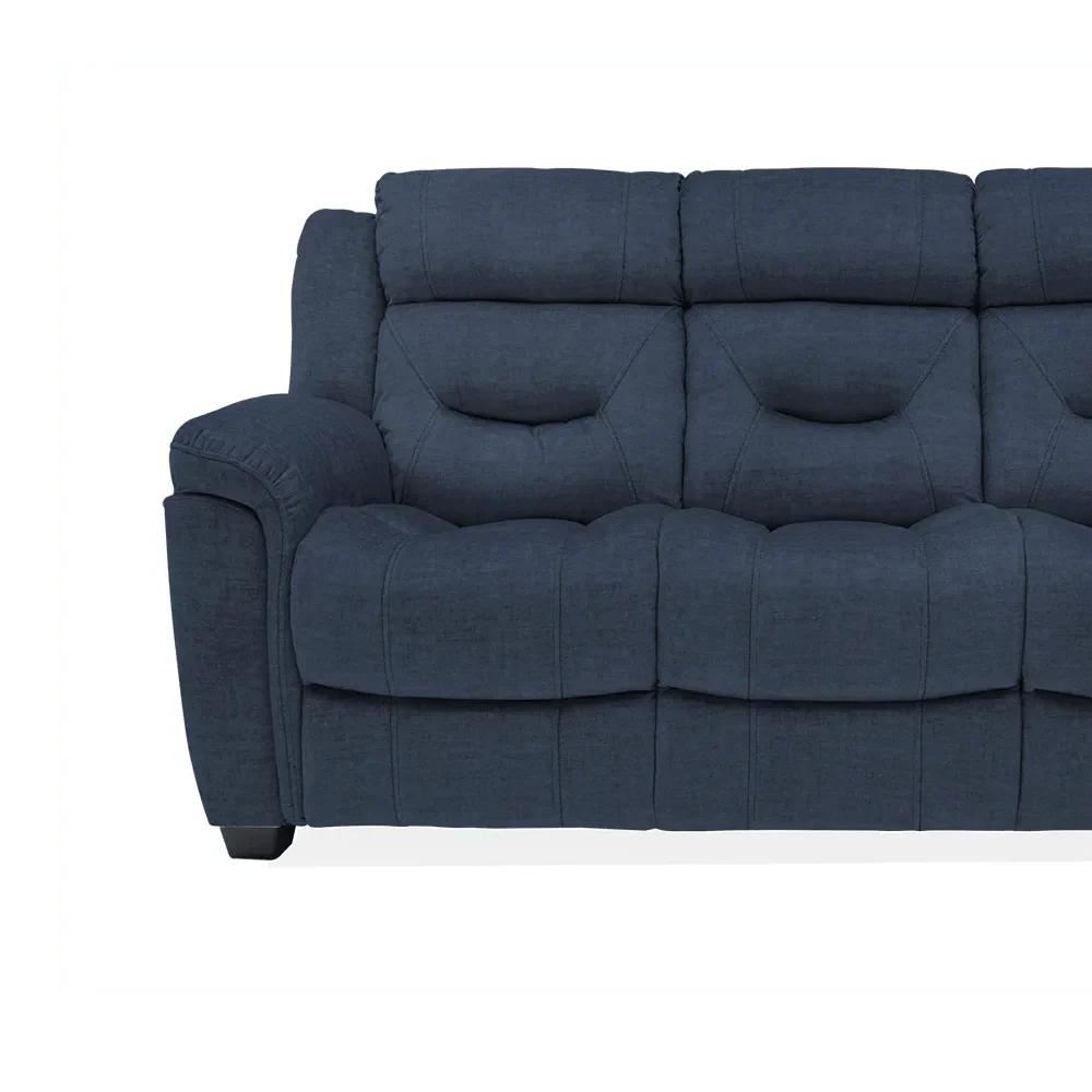 Dudley Blue Fabric 3 Seater Sofa