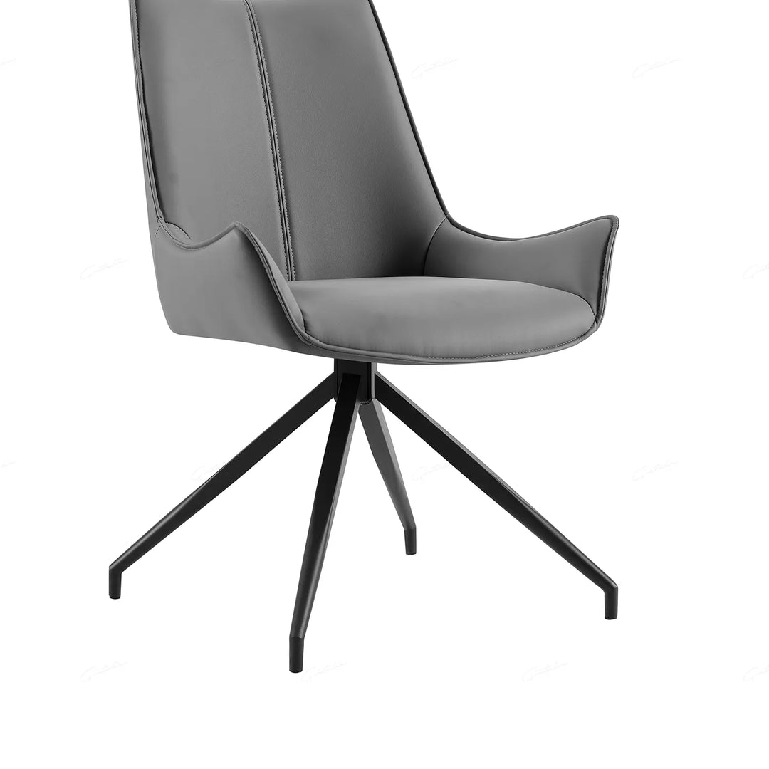 Ramada Swivel Extension Dining Table Set with 4 Grey Swivel Chairs