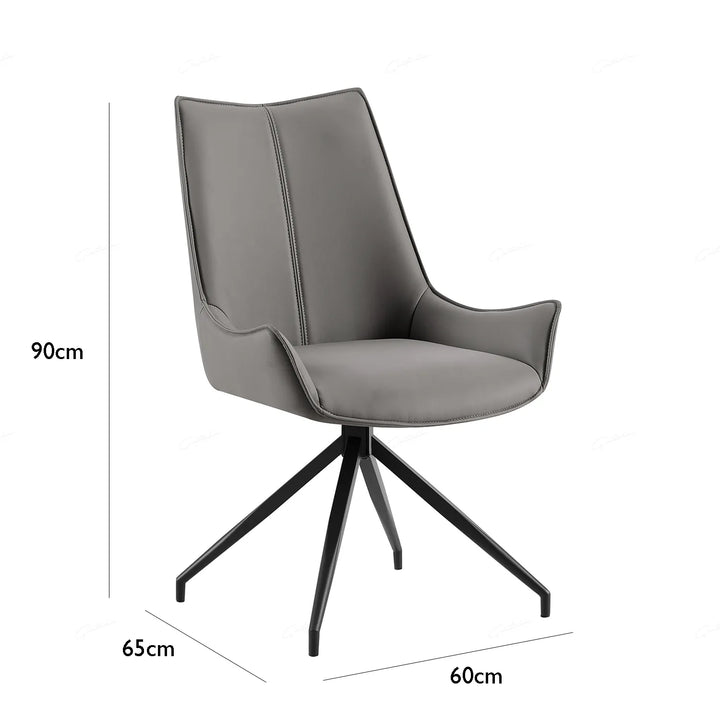 Ramada Swivel Extension Dining Table Set with 4 Grey Swivel Chairs