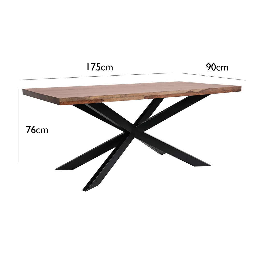 Hoxton Large Sheesham Wood Dining Table with Toronto Dining Chairs