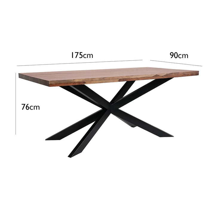 Hoxton Large Sheesham Wood Dining Table with Toronto Dining Chairs
