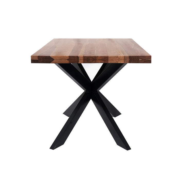 Earth Compact Sheesham Wood Dining Table with Corner Bench Set