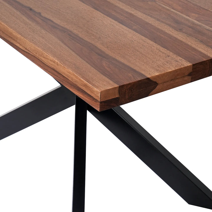 Hoxton Large Sheesham Wood Dining Table with Toronto Dining Chairs
