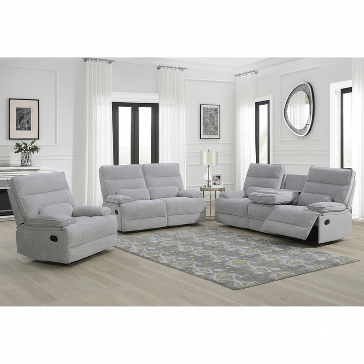 Eloise 3 Seater Manual Recliner Grey