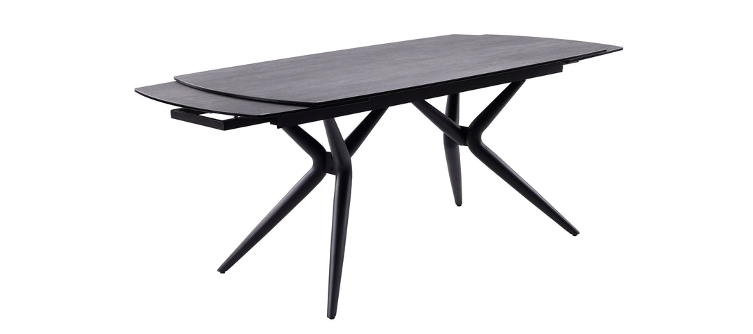 Euphoria Italian ceramic table in matte grey