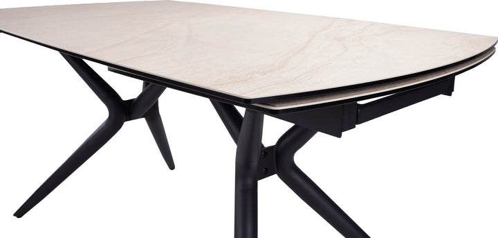 Euphoria Italian ceramic table in matte grey