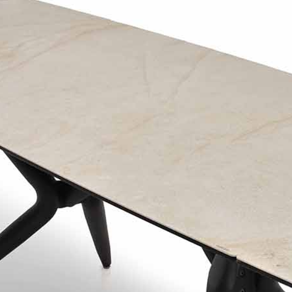 Euphoria Italian Ceramic Table in matte Beige