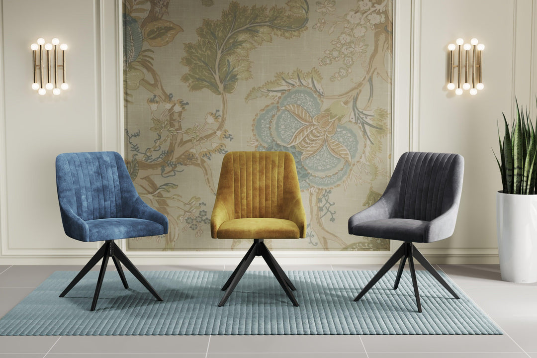Alma Velvet Swivel Dining Chair Set of