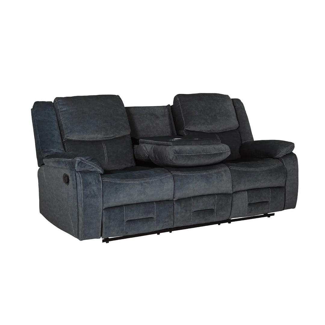 Klayton 3 Seater Manual Recliner Sofa in Khaki