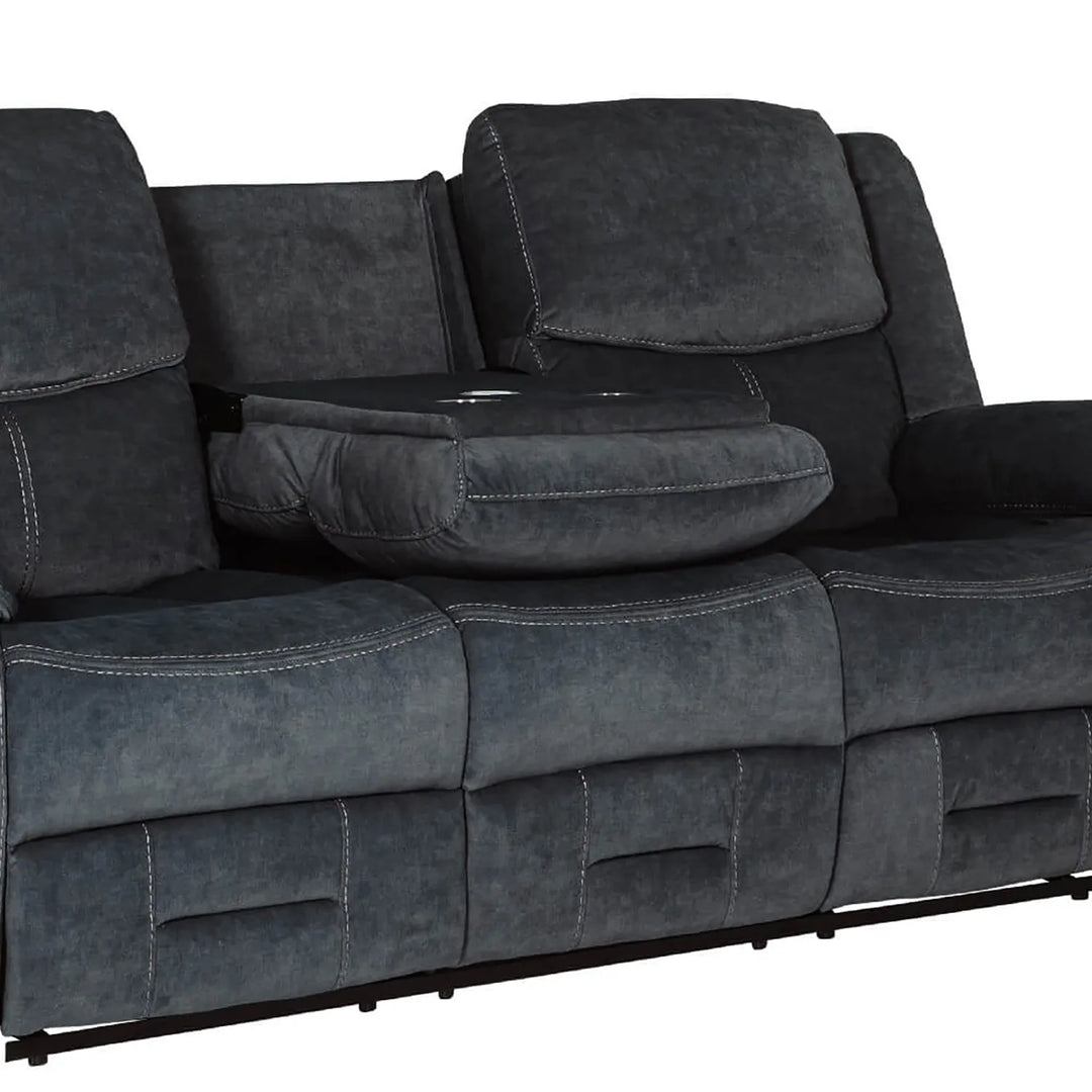 Klayton 3 Seater Manual Recliner Sofa in Khaki