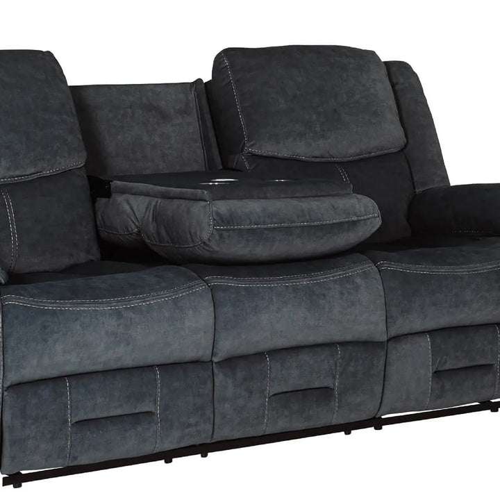 Klayton 3 Seater Manual Recliner Sofa in Khaki
