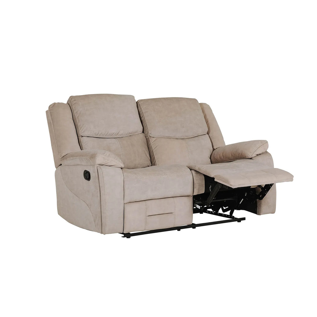 Klayton 2 Seater Manual Recliner Sofa in Khaki