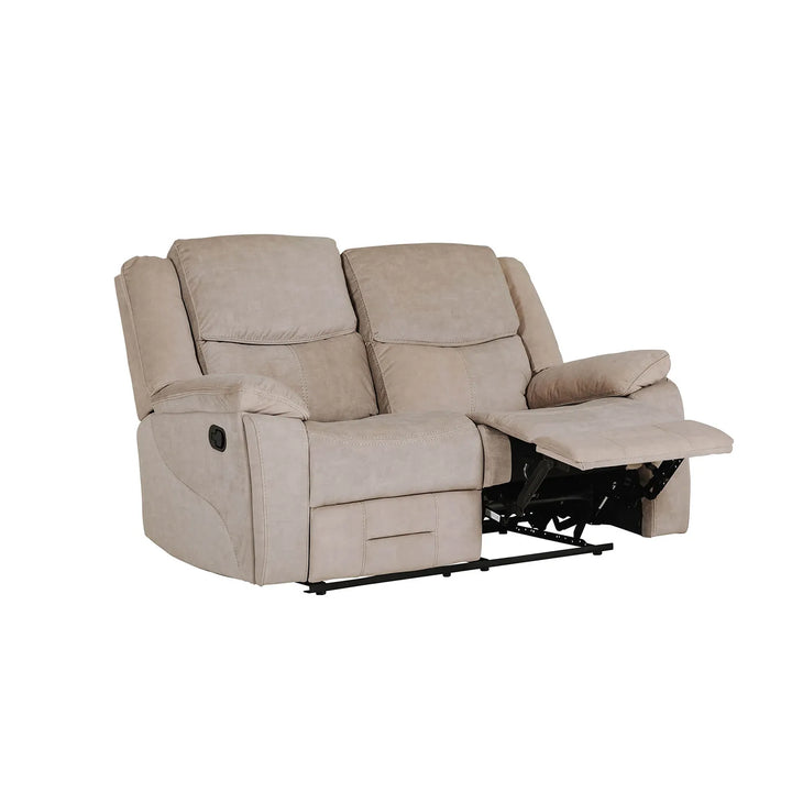 Klayton 2 Seater Manual Recliner Sofa in Khaki