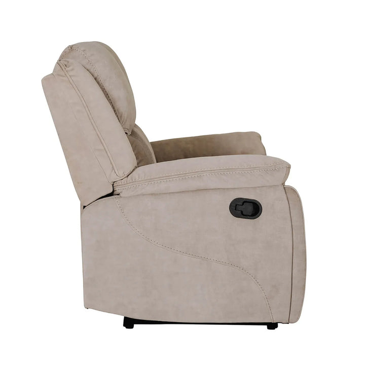 Klayton 2 Seater Manual Recliner Sofa in Khaki