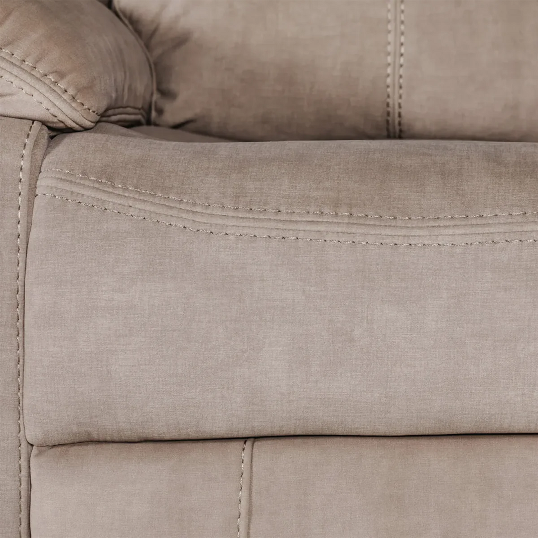 Klayton 3 Seater Manual Recliner Sofa in Khaki