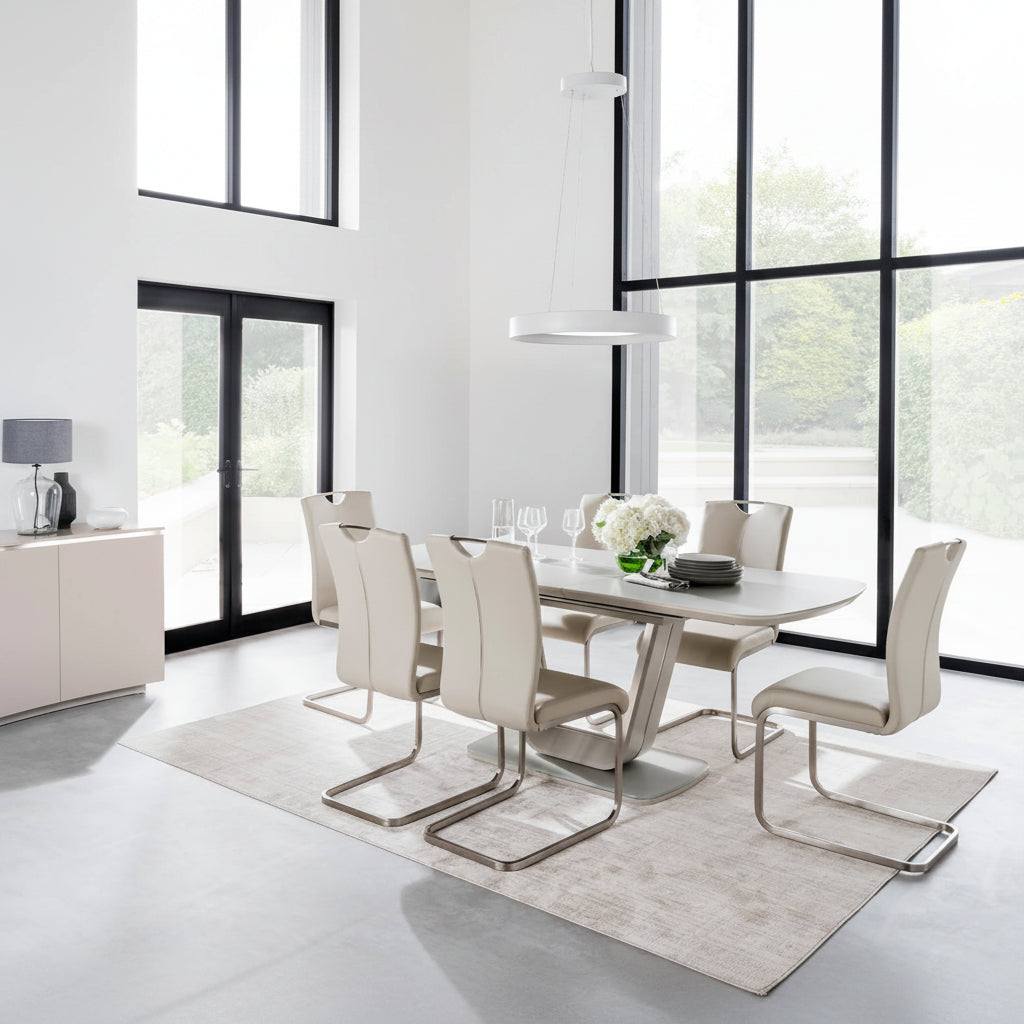 Lazzaro Extending Dining Table 1200–1600 Putty