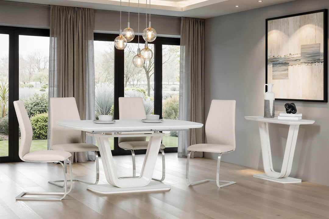 Lazzaro Extending Dining Table 1200–1600 Putty