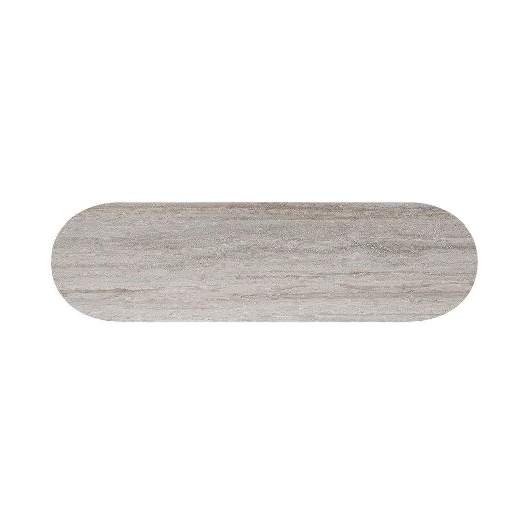 Modena Ivory Grey Travertine Ceramic Sideboard