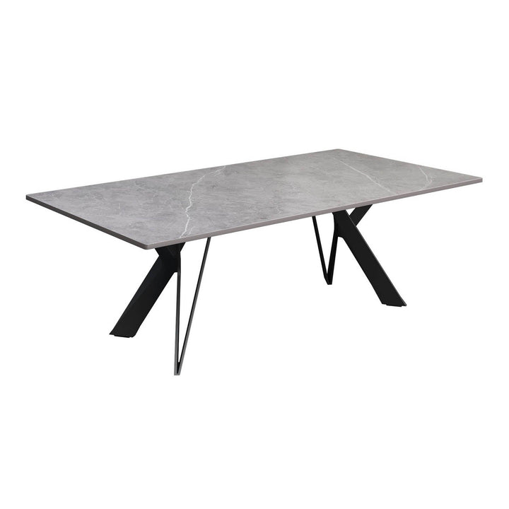 Modern Grey Ceramic Coffee Table with Sleek Finish